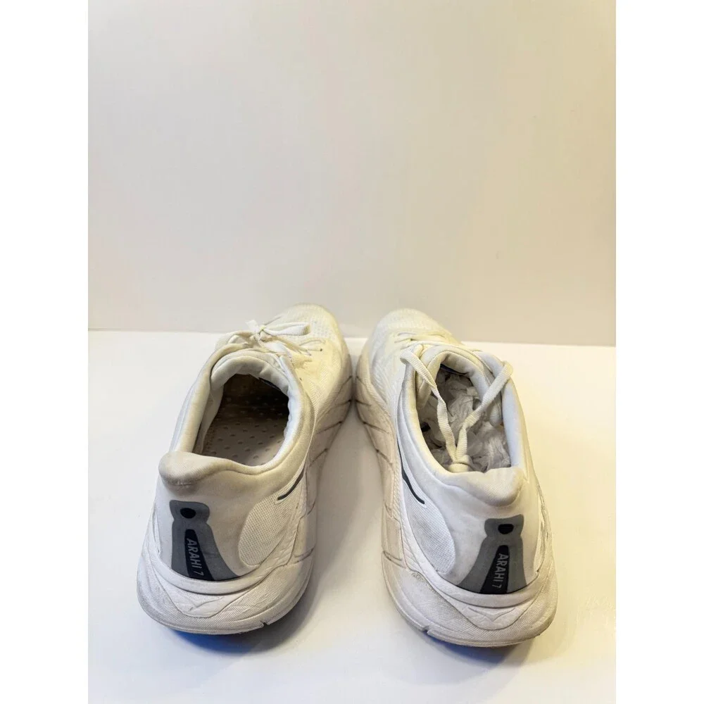Hoka Mens Arahi 7 White Mist Running Shoes US 11
